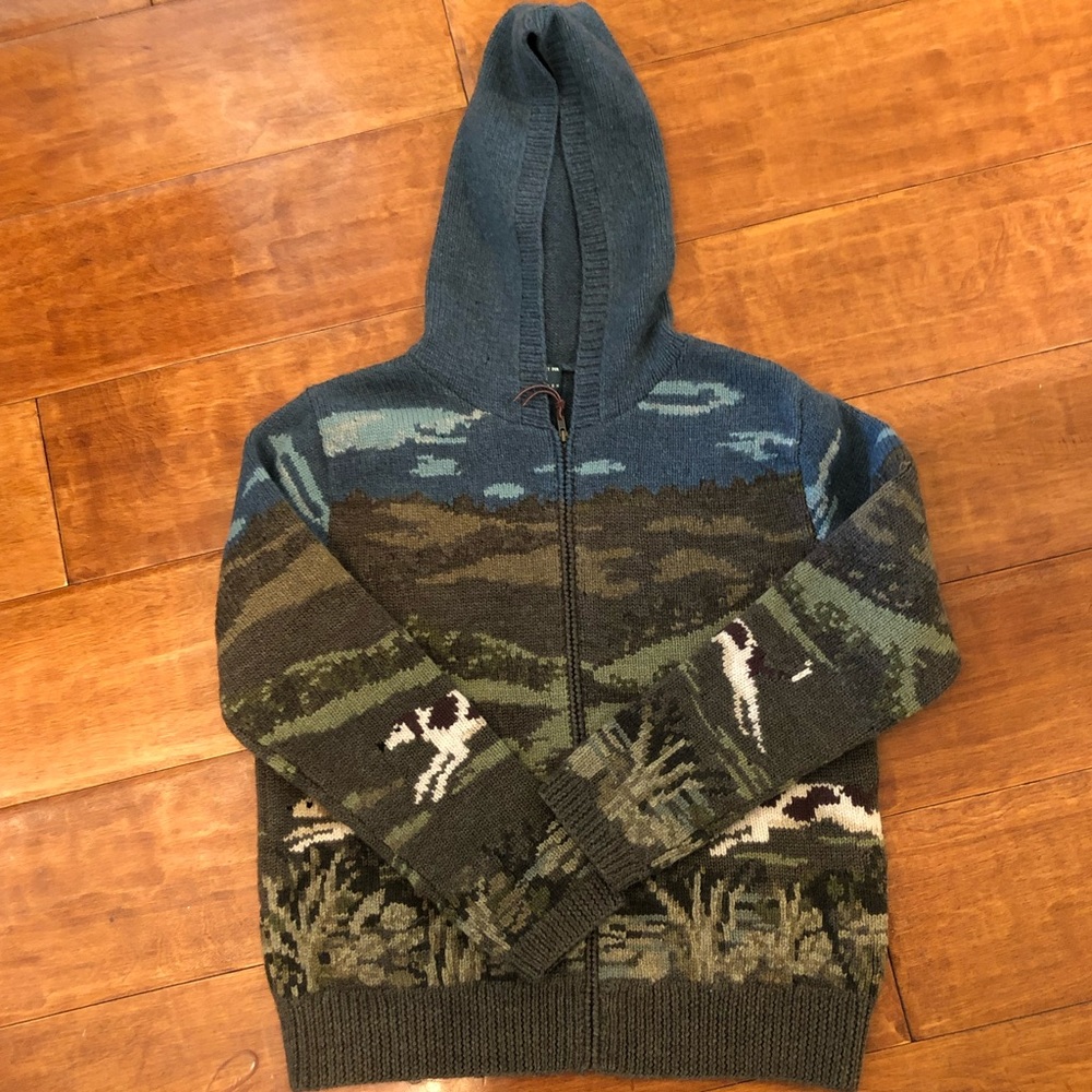 Lauren Ralph Lauren Knit Dog Zip Sweater Cardigan - Picture 6 of 8